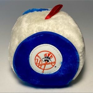Vintage New York Yankees Baseball Fluffy Fuzzy Puffy Hanging Rearview Mirror VTG